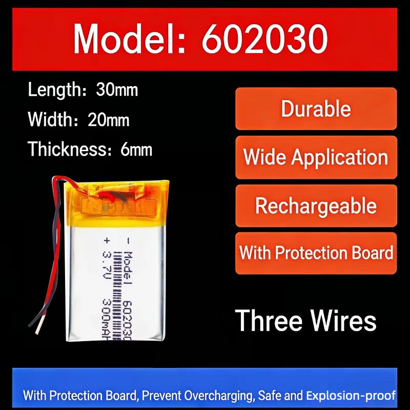Watch Smart Smartwatch - Baterai Lithium 3.7V 300mAh 602030 Baterai