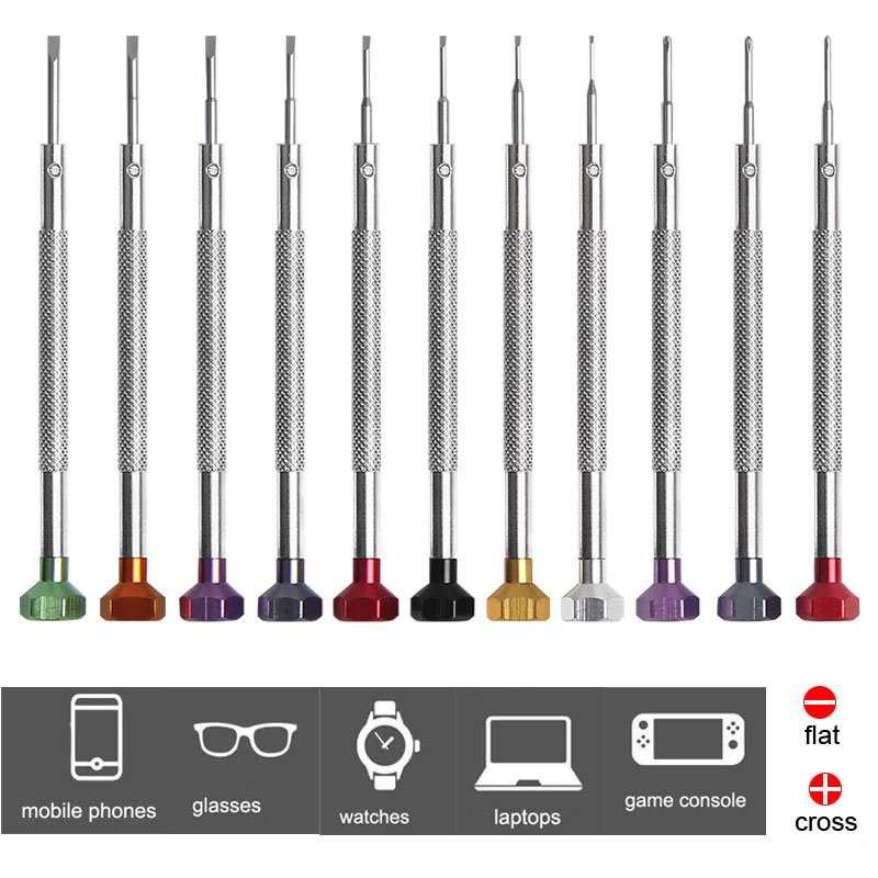 Watchmaker Screwdriver - Obeng Baja Tahan Karat Paduan 0.6mm-2.0mm