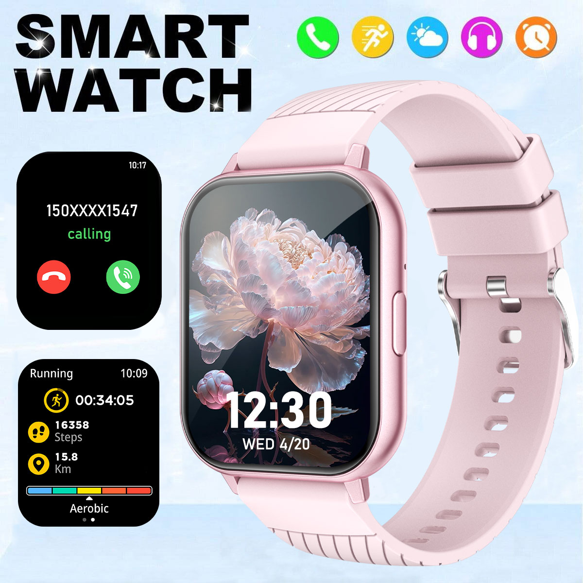 Smartwatch Watches Wallpaper - Jam Tangan Pintar Multifungsi Layar HD