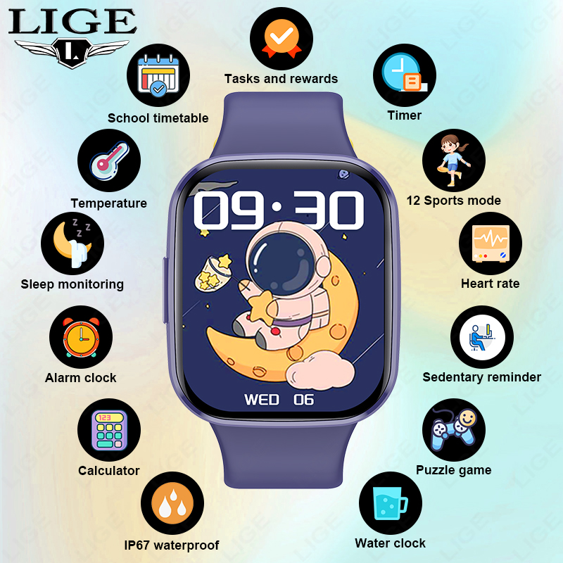 Smartwatch Digital Watches For Girls - Lige Jam Tangan Pintar Anak Jam