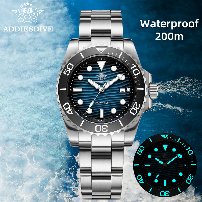Waterproof Diving Watch - ADDIESDIVE Jam Tangan Kuarsa Pria 2115