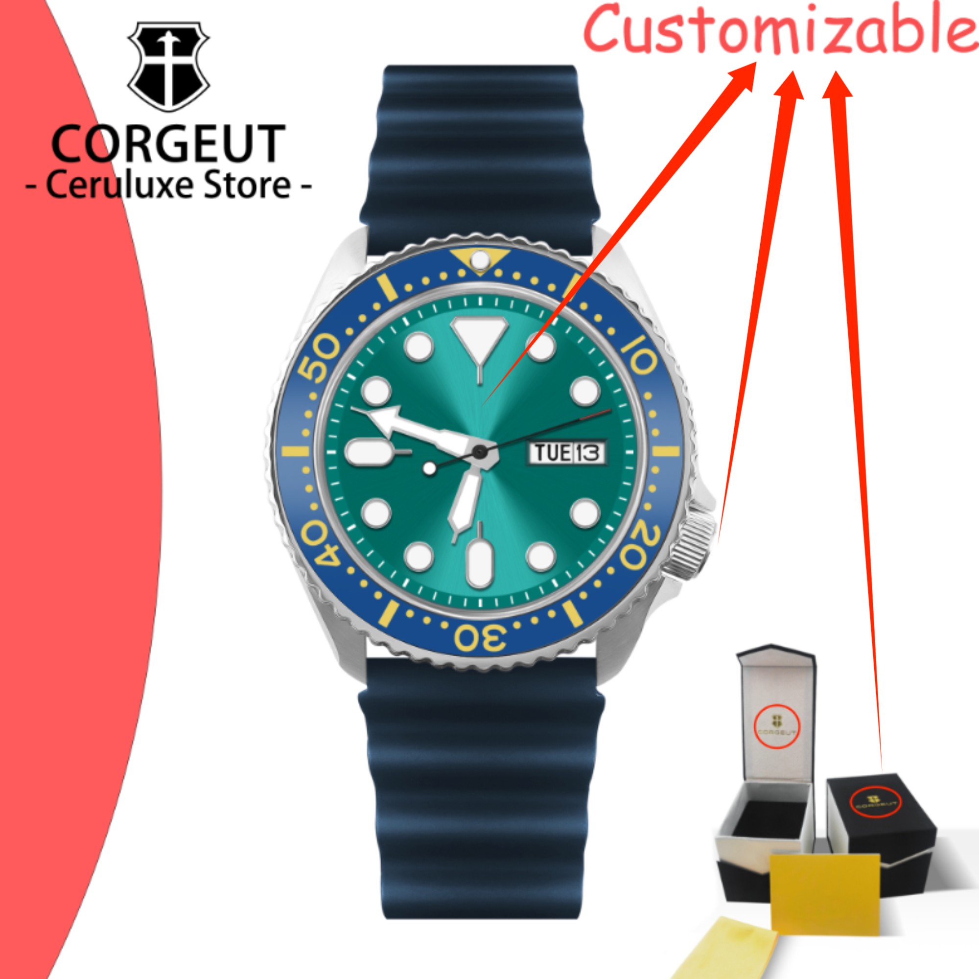 Jam Tangan Pria Mekanik CUSTOM - Waterproof Diving Watch ulasan dan harga