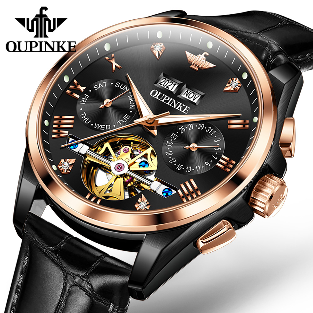OUPINKE Jam Tangan Pria Jam Ta - Anti-Magnetic Watch ulasan dan harga