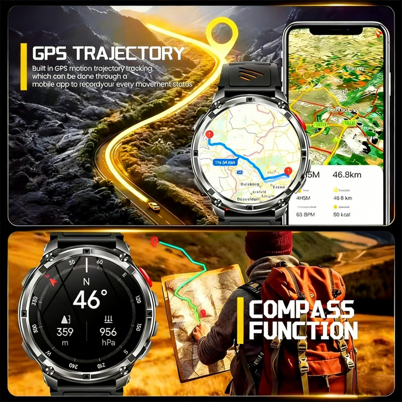 Jam Tangan Pintar Militer Luar - Smartwatch Watches Wallpaper ulasan dan harga