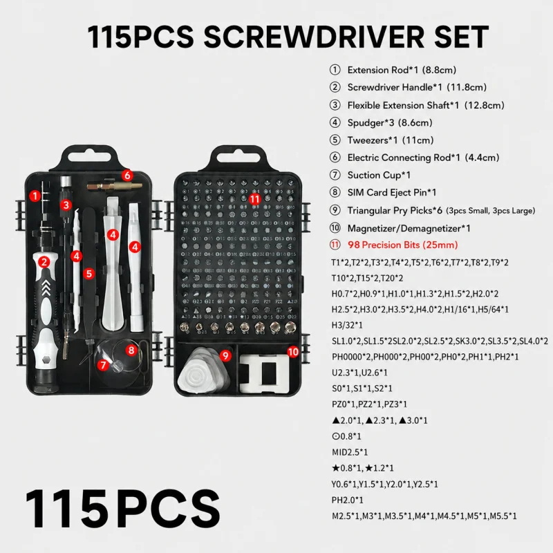 Set Obeng Magnetik Portabel 11 - Watchmaker Screwdriver ulasan dan harga