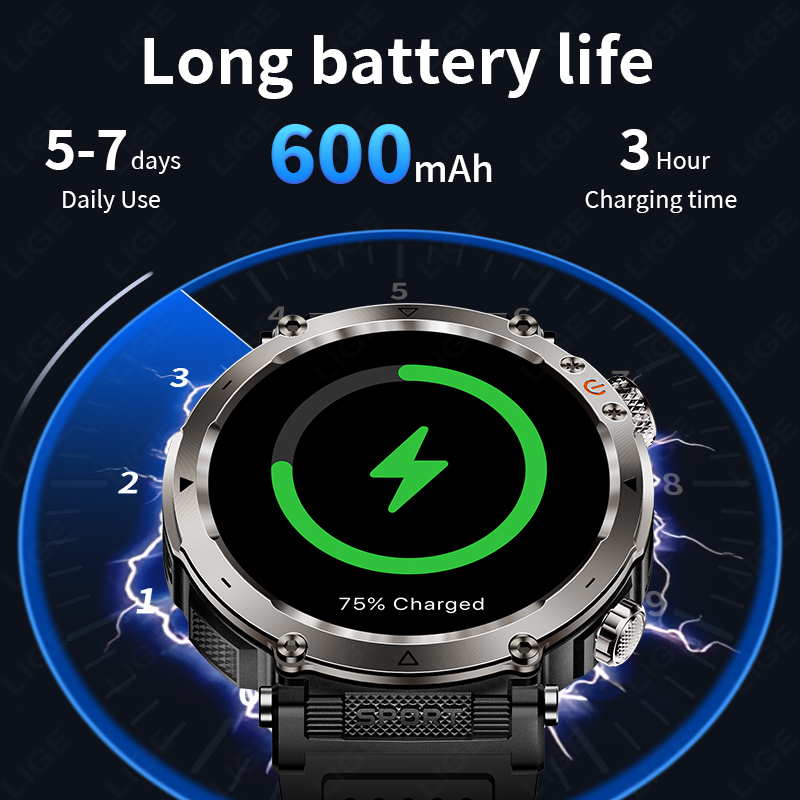 Jam Tangan Pintar Militer Luar - Watch Smart Smartwatch ulasan dan harga