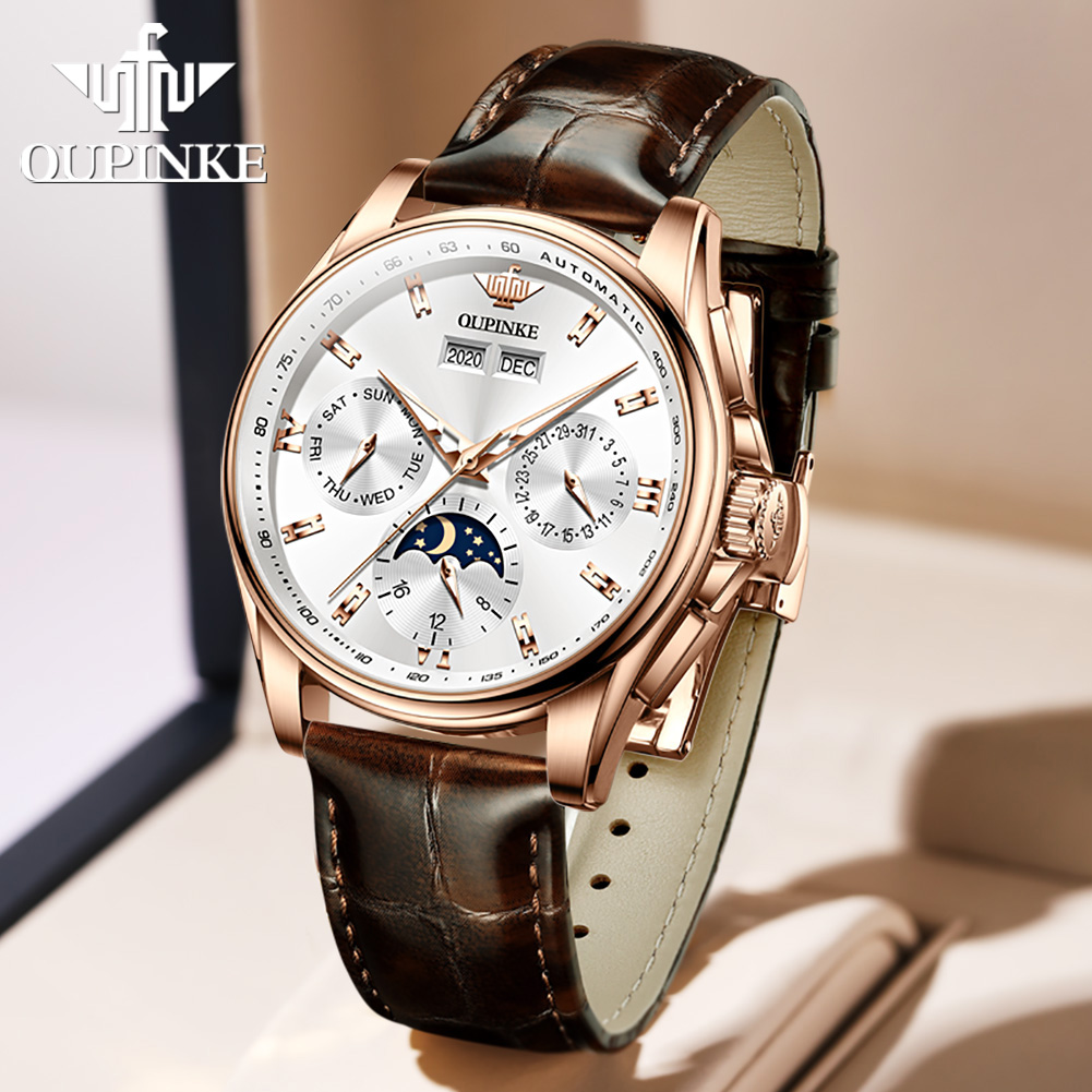 OUPINKE Jam Tangan Pria Jam Ta - Anti-Magnetic Watch ulasan dan harga