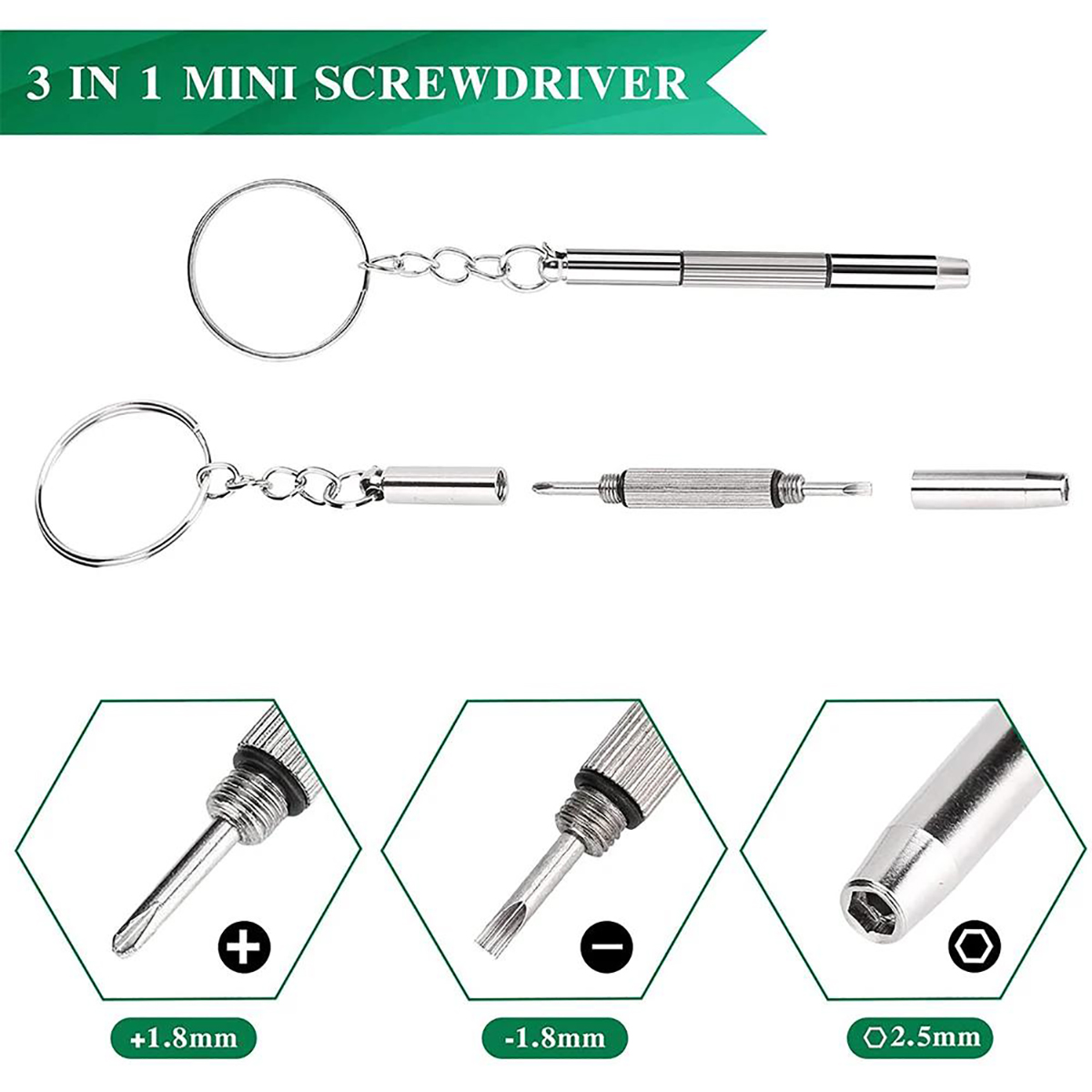 1/2/10 Buah Obeng Mini 3 Dalam - Watchmaker Screwdriver ulasan dan harga
